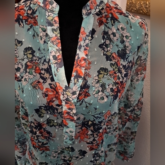Kut From The Kloth Sheer Floral Tunic  Size M - Picture 2 of 8